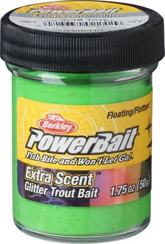 Berkley PowerBait Glitter Forellenpaste 50g Frühjahrs Grün