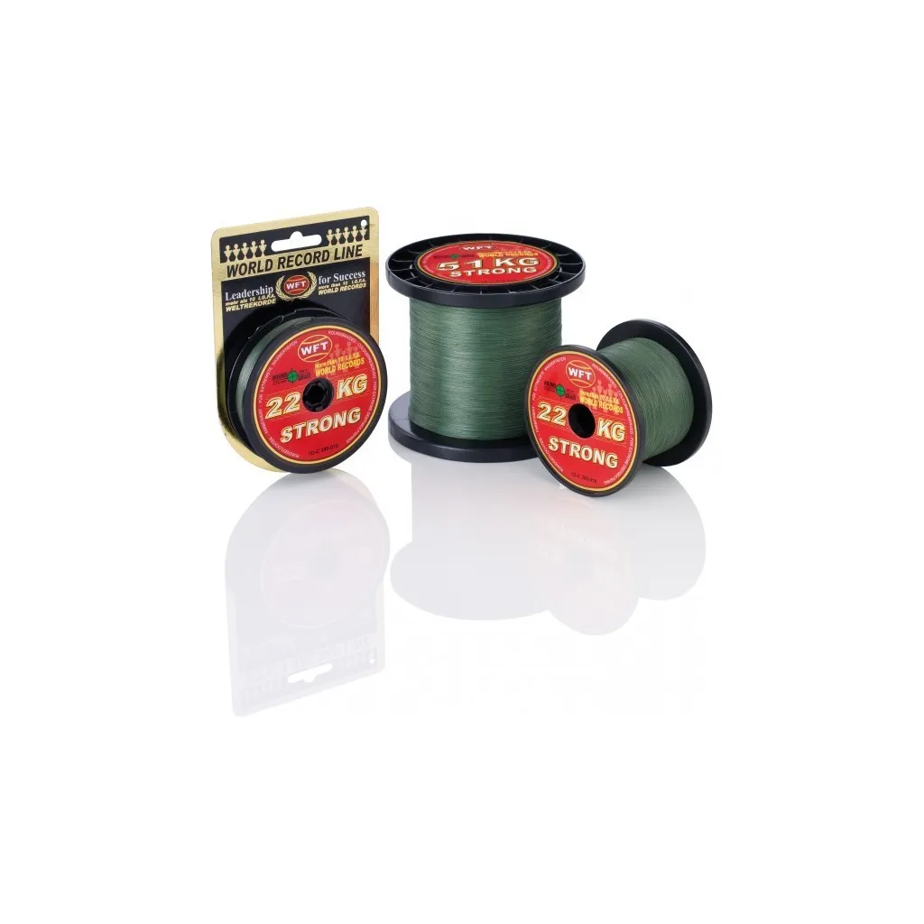 WFT KG Strong Geflochtene Schnur 0.12mm 15kg Grün