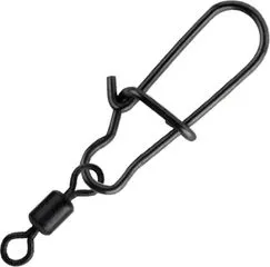 Spro Matt Black Easy Snap + Rolling Swivel Snap Swivel 3+5 18kg 10pcs