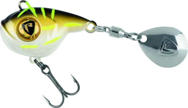 Fox Rage Big Eye Spin Tail 26g Black/Gold Colorado Silver