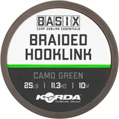 Korda Basix Braided Hooklink Camo Green 11,3kg