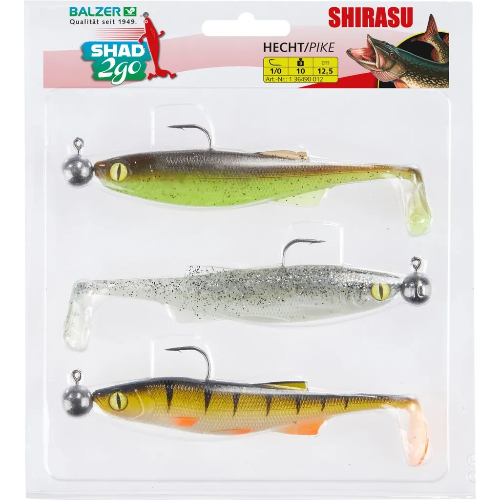Balzer Shad 2go Köderset Hecht 12.5cm 10g 3pc