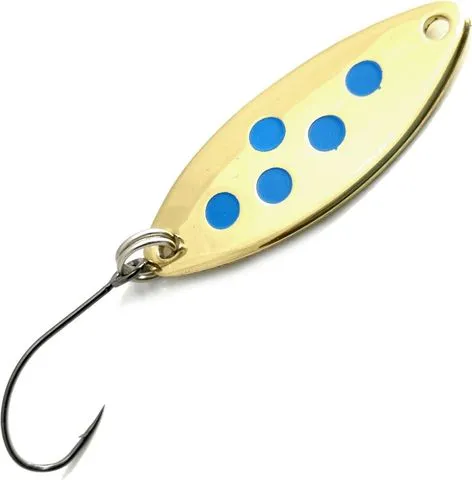 Troutwerk Spoon 2.5g 3.3cm Goldfarben Blaue Punkte