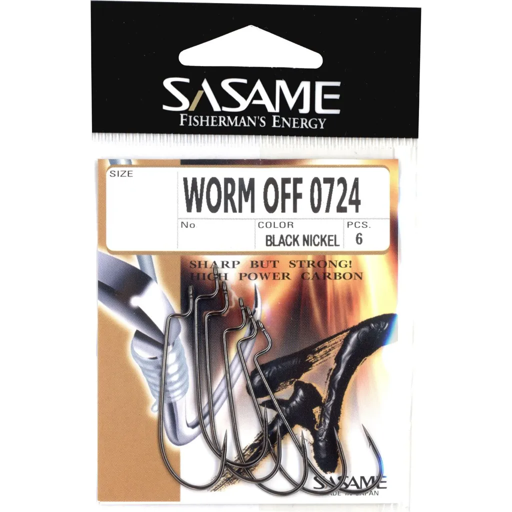 Sasame Worm Off Haken 0724 #3/0 6pc