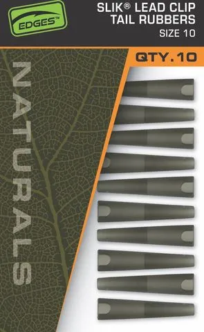 Fox Edges Naturals Gummischlauch für Bleiclip 10 10pcs Dark Green