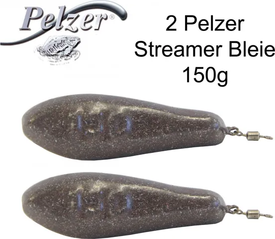 Pelzer Streamer Blei 150g dunkelbraun mit Wirbel